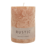 RUSTIC-Stumpenkerze Erdnuss, WENZEL, 80/70 mm, Brenndauer ca. 34h, selbstverlöschend