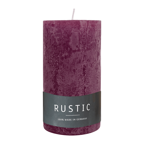RUSTIC-Stumpenkerze Erika, WENZEL, 110/60 mm, Brenndauer ca. 38h, selbstverlöschend
