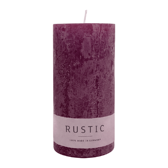 RUSTIC-Stumpenkerze Erika, WENZEL, 140/70 mm, Brenndauer ca. 69h, selbstverlöschend