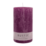 RUSTIC-Stumpenkerze Erika, WENZEL, 140/80 mm, Brenndauer ca. 76h, selbstverlöschend