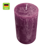 RUSTIC-Stumpenkerze Erika, WENZEL, 140/80 mm, Brenndauer ca. 76h, selbstverlöschend