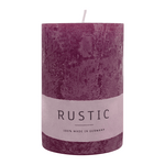 RUSTIC-Stumpenkerze Erika, WENZEL, 80/60 mm, Brenndauer ca. 25h, selbstverlöschend