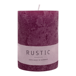RUSTIC-Stumpenkerze Erika, WENZEL, 80/70 mm, Brenndauer ca. 34h, selbstverlöschend