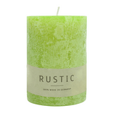 RUSTIC-Stumpenkerze Limone, WENZEL, 80/70 mm, Brenndauer ca. 34h, selbstverlöschend