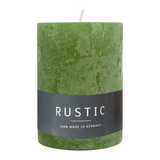 RUSTIC-Stumpenkerze Olive, WENZEL, 80/70 mm, Brenndauer ca. 34h, selbstverlöschend