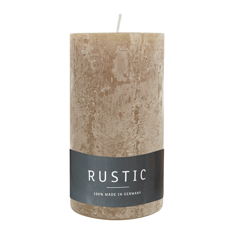 RUSTIC-Stumpenkerze Sahara, WENZEL, 110/60 mm, Brenndauer ca. 38h, selbstverlöschend