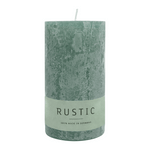 RUSTIC-Stumpenkerze Smaragd, WENZEL, 110/60 mm, Brenndauer ca. 38h, selbstverlöschend