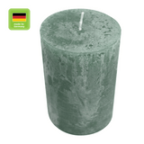 RUSTIC-Stumpenkerze Smaragd, WENZEL, 110/70 mm, Brenndauer ca. 51h, selbstverlöschend