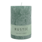RUSTIC-Stumpenkerze Smaragd, WENZEL, 80/60 mm, Brenndauer ca. 25h, selbstverlöschend