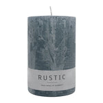 RUSTIC Stumpenkerze Anthrazit, 110/70 mm, WENZEL, Brenndauer 51h, selbstverlöschend