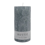 RUSTIC Stumpenkerze Anthrazit, 140/70 mm, WENZEL, Brenndauer 69h, selbstverlöschend