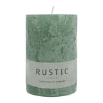 RUSTIC Stumpenkerze Efeu, 80/60 mm, WENZEL, Brenndauer 25h, selbstverlöschend