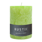 RUSTIC Stumpenkerze Limone, 80/70 mm, WENZEL, Brenndauer 34h, selbstverlöschend