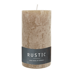 RUSTIC Stumpenkerze Sahara, 110/60 mm, WENZEL, Brenndauer 38h, selbstverlöschend