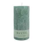 RUSTIC Stumpenkerze Smaragd, 140/70 mm, WENZEL, Brenndauer 69h, selbstverlöschend