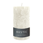 RUSTIC Stumpenkerze Wollweiß, 110/60 mm, WENZEL, Brenndauer 38h, selbstverlöschend