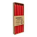 RUSTIC Stabkerzen Rubin, 250/22 mm, WENZEL, Brenndauer 10h, 4 St.
