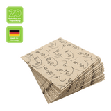 Recyclingservietten „Faces“, 33x33 cm, 2-lagig, Home Fashion®, 20 Stück - luterna.de