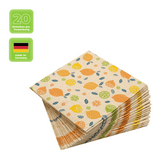 Recyclingservietten „Lemonade“, 33x33 cm, 2-lagig, Home Fashion®, 20 Stück - luterna.de