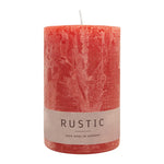 RUSTIC-Stumpenkerze Rubin, WENZEL, 110/70 mm, Brenndauer ca. 51h, selbstverlöschend