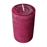 Wiedemann Rustik Stumpenkerze 130 x 78 mm in Berry – Rußarm, durchgefärbt & ideal für stilvolle Dekoration