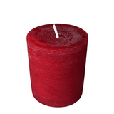 Wiedemann Rustik Stumpenkerze 80x68 mm in Bordeaux – Rußarm, durchgefärbt & ideal für stilvolle Dekoration