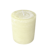 Marble Rustik Stumpenkerze Elfenbein, Wiedemann, 80/68 mm, Brenndauer 34h, durchgefärbt