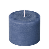 Marble Rustik Kerze Graublau 100x100 mm – 85h Brenndauer