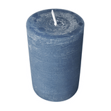 Wiedemann Rustik Stumpenkerze 100 x 68 mm in Graublau – Rußarm, durchgefärbt & ideal für stilvolle Dekoration