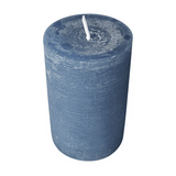Wiedemann Rustik Stumpenkerze 130 x 78 mm in Graublau – Rußarm, durchgefärbt & ideal für stilvolle Dekoration
