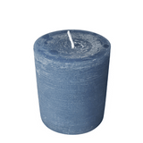 Wiedemann Rustik Stumpenkerze 80x68 mm in Graublau – Rußarm, durchgefärbt & ideal für stilvolle Dekoration