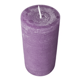 Marble Rustik Stumpenkerze Mauve, Wiedemann, 130/68 mm, Brenndauer 54h, durchgefärbt