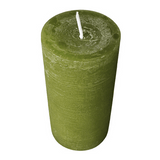 Marble Rustik Stumpenkerze Olive, Wiedemann, 130/68 mm, Brenndauer 54h, durchgefärbt