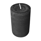 Wiedemann Rustik Stumpenkerze 130 x 78 mm in Schwarz – Rußarm, durchgefärbt & ideal für stilvolle Dekoration