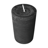 Marble Rustik Stumpenkerze Schwarz, Wiedemann, 90/58 mm, Brenndauer 30h, durchgefärbt
