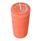Wiedemann Rustik Stumpenkerze 120x58 mm in Soft Orange  – Rußarm, durchgefärbt & ideal für stilvolle Dekoration