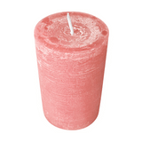 Wiedemann Rustik Stumpenkerze 90x58 mm in Soft Pink – Rußarm, durchgefärbt & ideal für stilvolle Dekoration