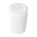 Marble Rustik Stumpenkerze Weiß, Wiedemann, 90/58 mm, Brenndauer 30h, durchgefärbt