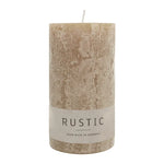 RUSTIC-Stumpenkerze Sahara, WENZEL, 110/60 mm, Brenndauer ca. 38h, selbstverlöschend