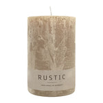 RUSTIC-Stumpenkerze Sahara, WENZEL, 110/70 mm, Brenndauer ca. 51h, selbstverlöschend