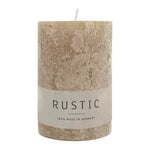 RUSTIC-Stumpenkerze Sahara, WENZEL, 80/60 mm, Brenndauer ca. 25h, selbstverlöschend