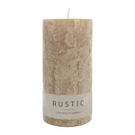 RUSTIC-Stumpenkerze Sahara, WENZEL, 140/70 mm, Brenndauer ca. 69h, selbstverlöschend