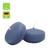 Schwimmkerzen klein, Anthrazit, 50/30 mm, WENZEL, Brenndauer ca. 4h, Box mit 28 Stück