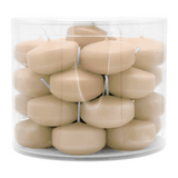 Schwimmkerzen klein, Creme, 50/30 mm, WENZEL, Brenndauer ca. 4h, Box mit 28 Stück