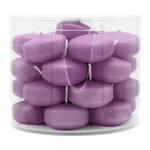 Schwimmkerzen klein, Flieder, 50/30 mm, WENZEL, Brenndauer ca. 4h, Box mit 28 Stück