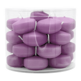 Schwimmkerzen klein, Flieder, 50/30 mm, WENZEL, Brenndauer ca. 4h, Box mit 28 Stück