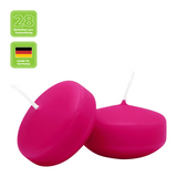 Schwimmkerzen klein, Fuchsia, 50/30 mm, WENZEL, Brenndauer ca. 4h, Box mit 28 Stück