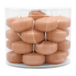 Schwimmkerzen klein, Peach, 50/30 mm, WENZEL, Brenndauer ca. 4h, Box mit 28 Stück