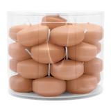 Schwimmkerzen klein, Peach, 50/30 mm, WENZEL, Brenndauer ca. 4h, Box mit 28 Stück