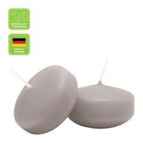 Schwimmkerzen klein, Sand, 50/30 mm, WENZEL, Brenndauer ca. 4h, Box mit 28 Stück